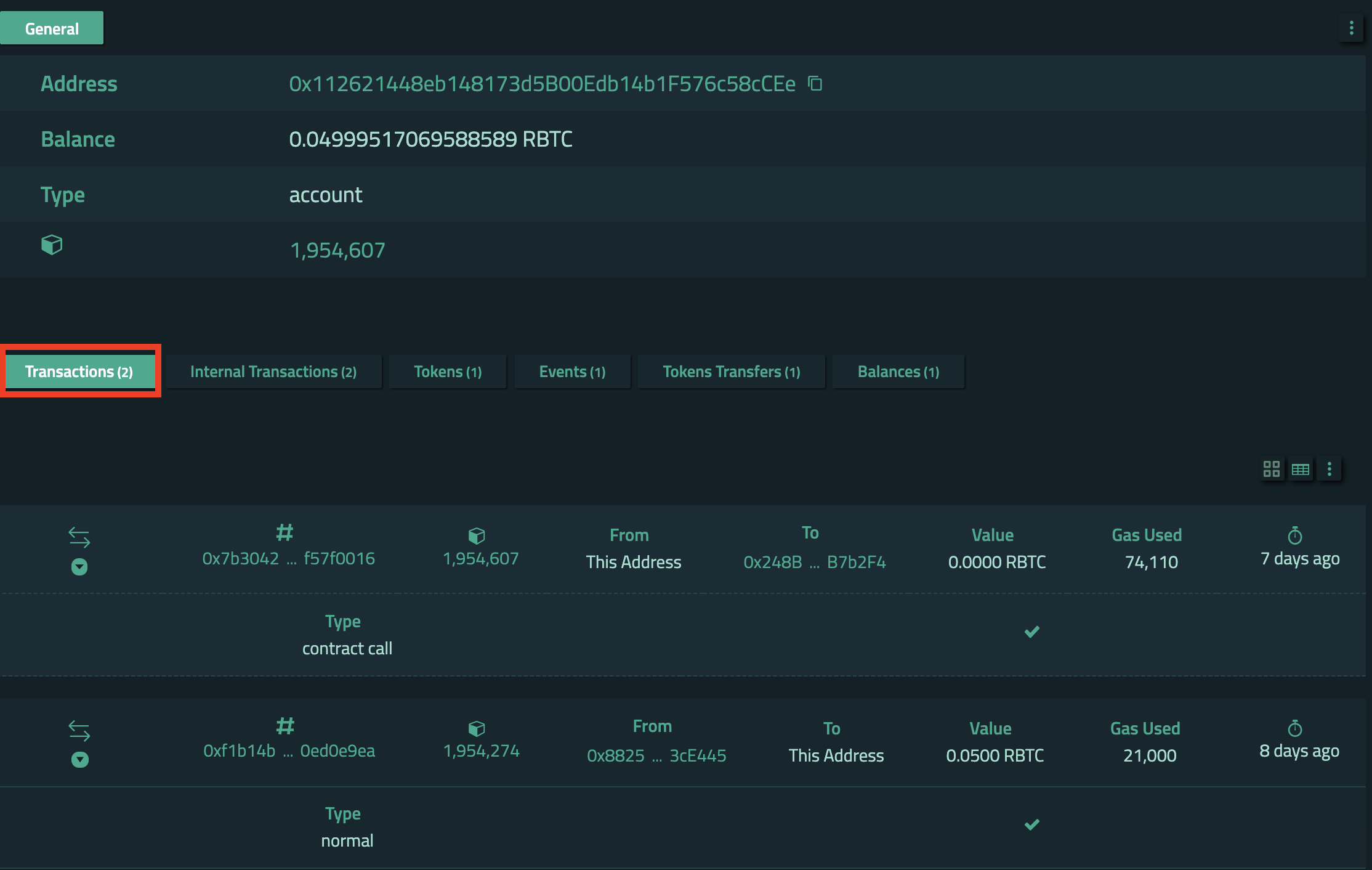 View Block Explorer Transaction