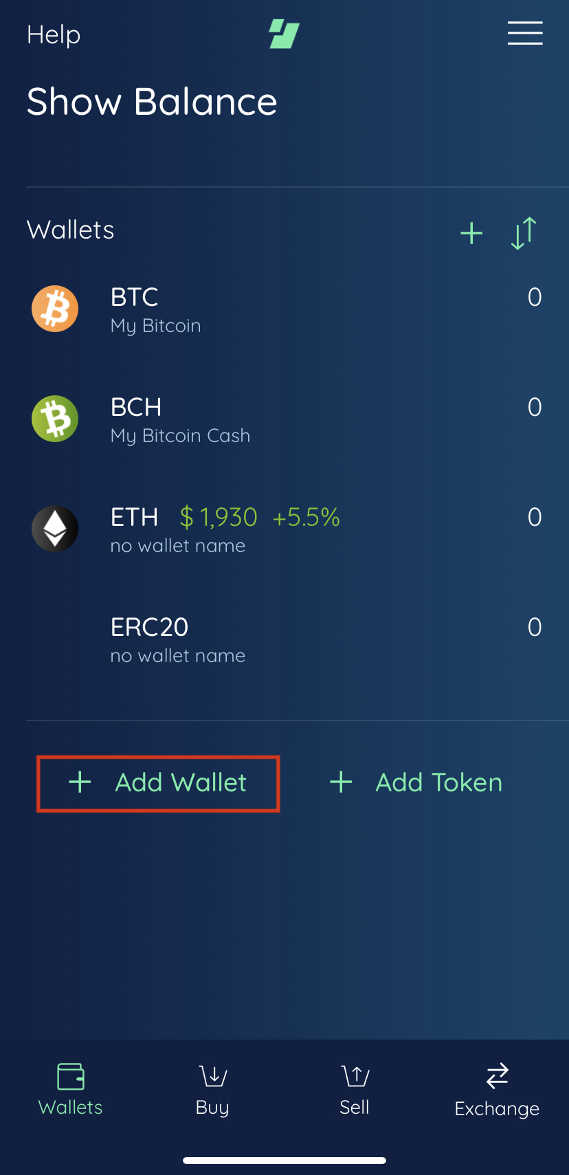 Add wallet